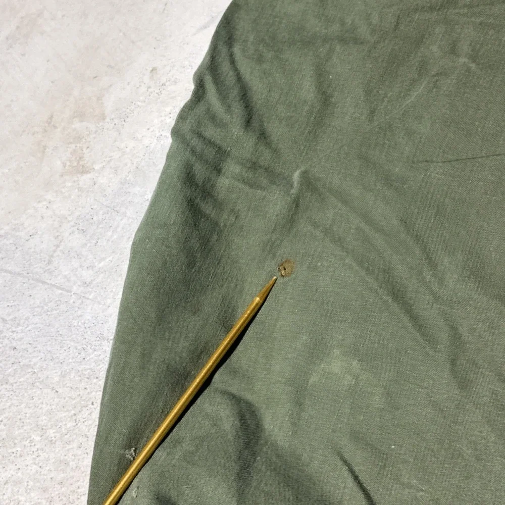 Vintage US ARMY GREEN COTTON LAUNDRY/DUTY BAG w/ DRAW STRING 1970s